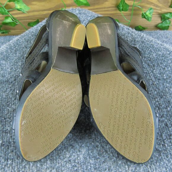 Calvin Klein Women's Jessica Gladiator Black Synthetic Size 6M Gently Used 2025 - Picture 7 of 7